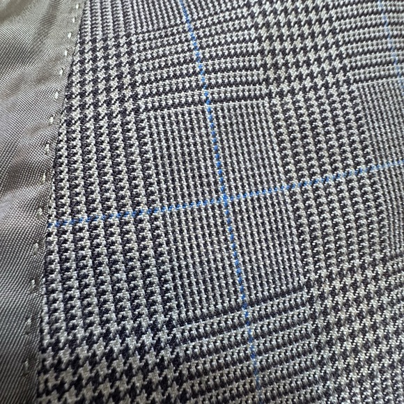 Ralph Lauren 2 Button Sport Coat 44 R‎ Windowpane Tan Polyester Jacket LRL - Picture 5 of 9